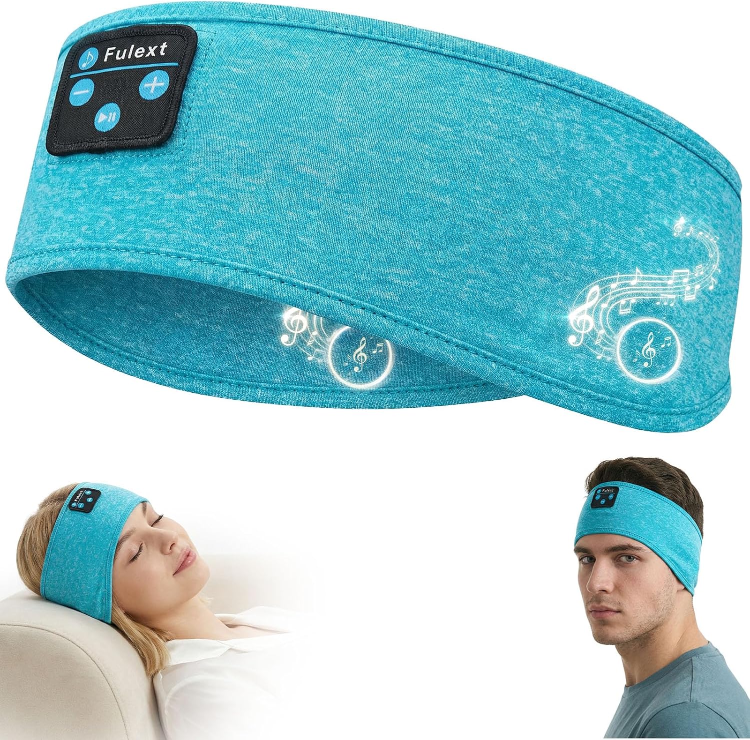 Sleep Headphones Bluetooth Headband,Sleeping Headphones Sports Headband Headset, Long Time Play Sleeping Headsets with Built in Speakers Perfect for Workout,Running,Yoga - view 5