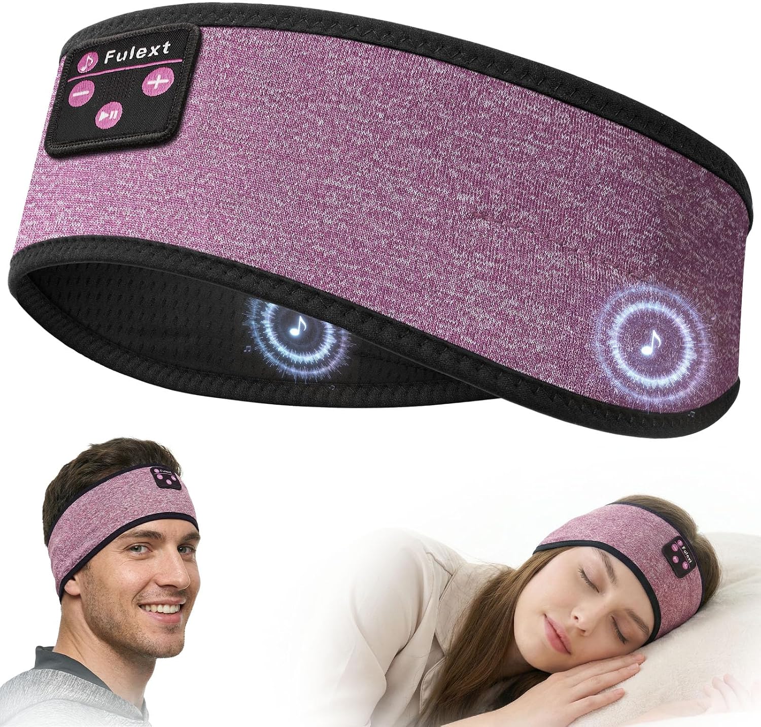 Sleep Headphones Bluetooth Headband,Sleeping Headphones Sports Headband Headset, Long Time Play Sleeping Headsets with Built in Speakers Perfect for Workout,Running,Yoga - view 6