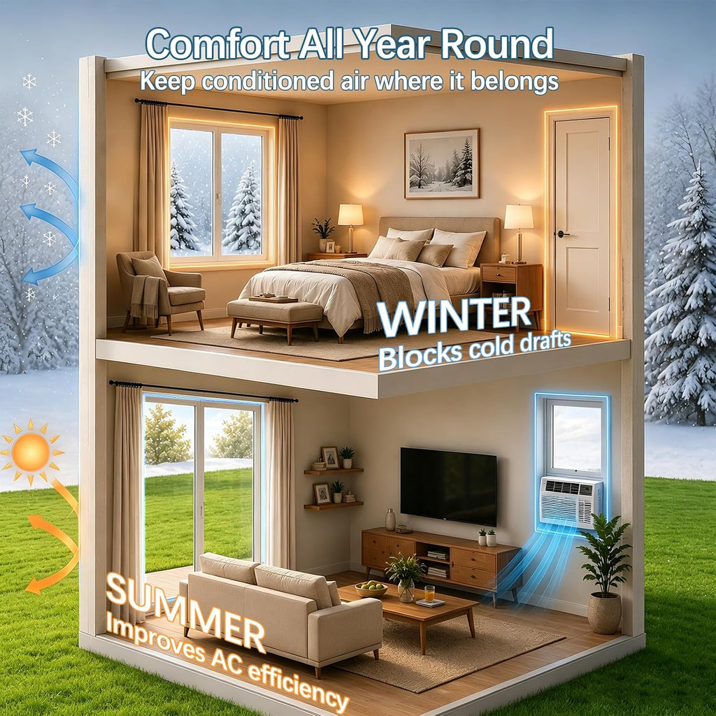 V-Shaped Weather Stripping for Doors and Windows,Large Gap Door Seal Strip | Foam Window Draft Stopper with Adhesive,Door Soundproofing Window Insulation for Winter,Fits 0.2"-0.45" Gaps (9.8',White) - view 4