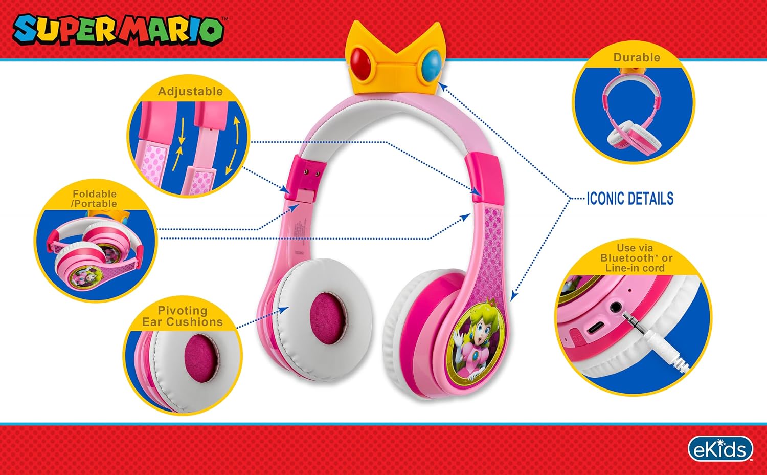 Bluetooth headphones for kids wireless headphones for school - view 3
