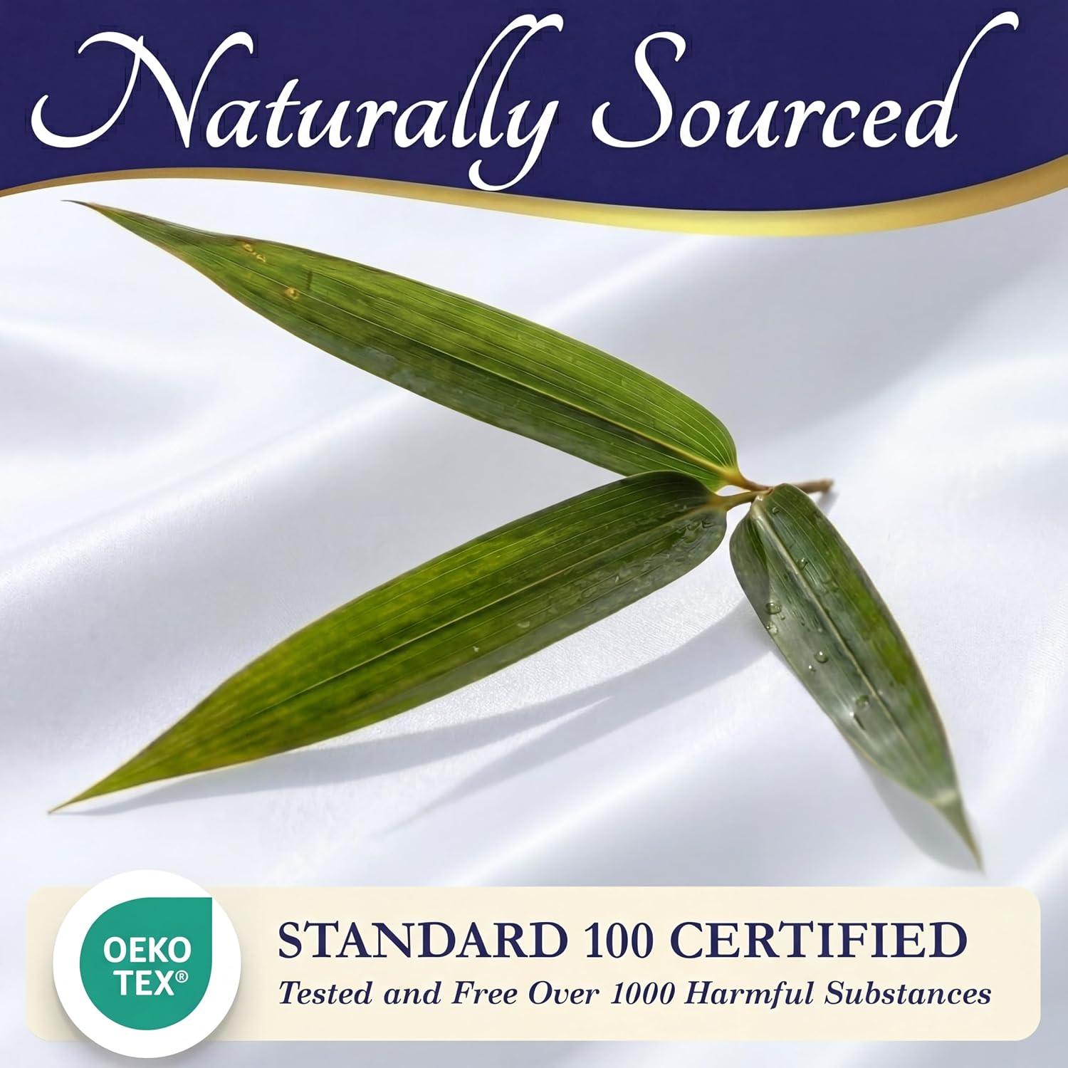 100% Viscose Derived from Bamboo Sheets King Size - Luxury 4 Pc Naturally Cooling Sheets, Ultra Soft Bed Set - Deep 17" Pockets, Durable Double Stitching, Oeko Tex Standard (White) - view 7