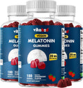 Melatonin 20mg Gummies - 180 Count - Drug Free - Natural Strawberry Flavor - Vegetarian, Non-GMO, Gluten Free (3 Bottles)
