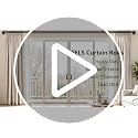 Heavy Duty Blackout Curtain Rods for Windows 32 to 60 Inch, Matte Black Wrap Around Curtain Rod, Long Window Treatment Rods, 1''Adjustable Curved Drapery Rod for Indoor Outdoor, Easy to Install - view 7
