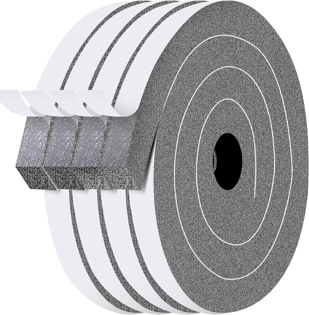 39ft Adhesive Foam Weather Stripping, 1/2 Inch W x 1/2 Inch T, Air Conditioner Window Seal Insulation Foam Tape High Resilience for Doors, Window, Automotive Sound Isolation Soundproofing - view 7