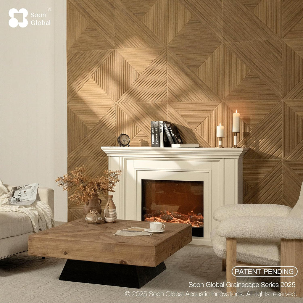 Acoustical Wall Panels, 6-Piece 23.62 X 23.62 Inches Art Acoustic Panels, Decorative Acoustic Panels, Acoustic Wall Panels, Sound Absorbing Wall Art, Arcadian Vortex - view 2