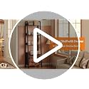 Ladder Shelf, 5 Tier Bookshelf with Fabric Drawer, Rustic Brown - view 7