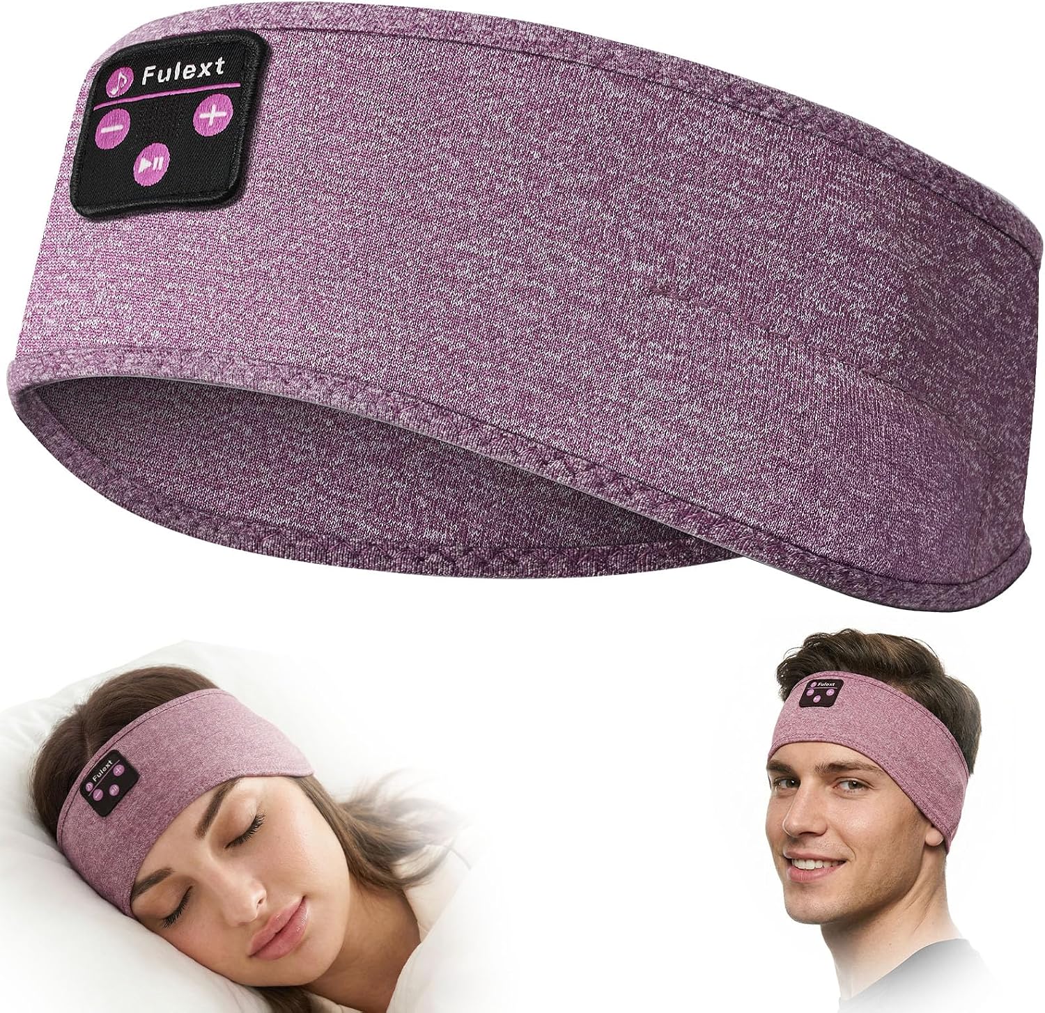 Sleep Headphones Bluetooth Headband,Sleeping Headphones Sports Headband Headset, Long Time Play Sleeping Headsets with Built in Speakers Perfect for Workout,Running,Yoga - view 4