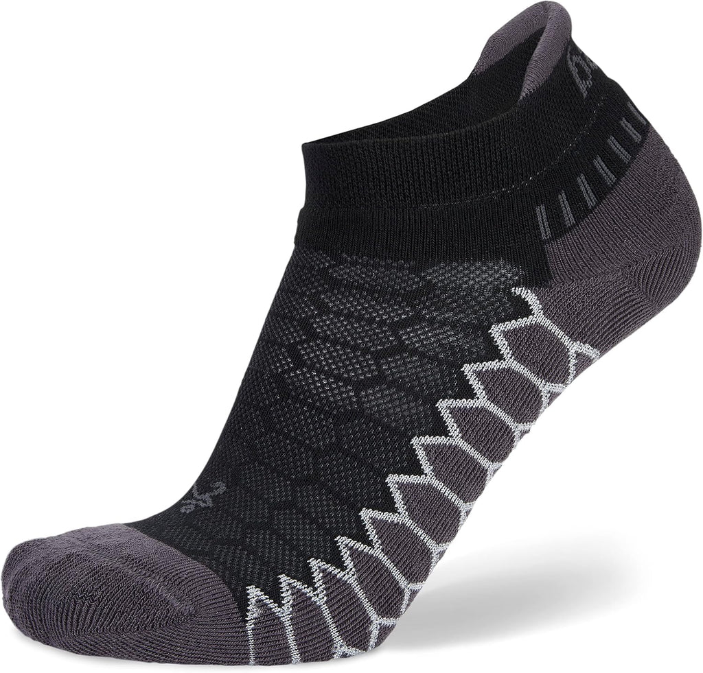 Silver Compression Fit Performance No Show Athletic Running Socks for Men and Women (1 Pair)