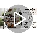 End Table, Narrow End Table with 3 Storage Shelves, Wood Side Table with Black Metal Frames, Industrial Small Sofa Side Table for Living Room, Slim Nightstand and Bedside Table for Bedroom - view 7