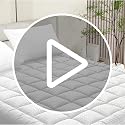 Queen Mattress Pad Quilted Fitted Mattress Protector Cooling Pillow Top Mattress Cover Breathable Fluffy Soft Mattress Topper with 8-21" Deep Pocket - view 7