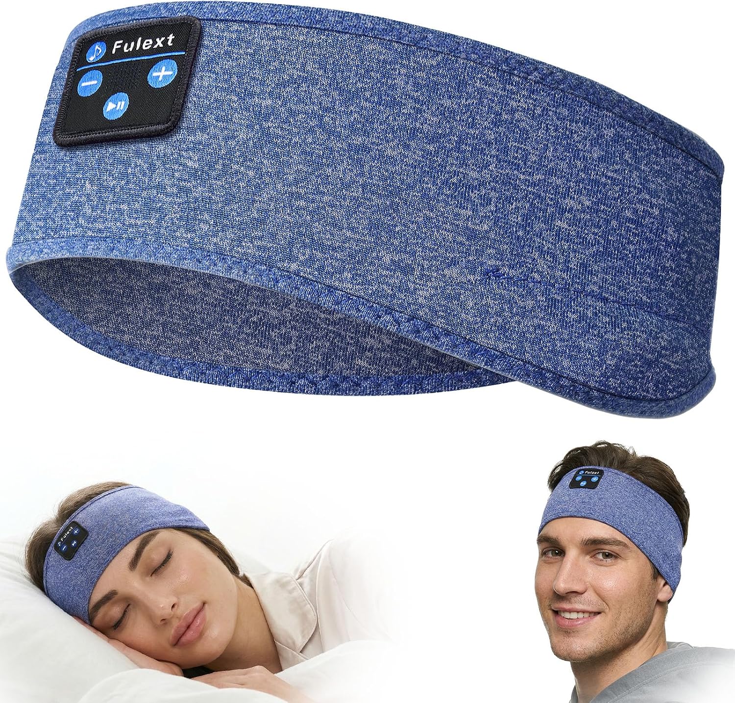 Sleep Headphones Bluetooth Headband,Sleeping Headphones Sports Headband, Long Time Play Sleeping Headsets with Built in Speakers Perfect for Workout,Running,Yoga