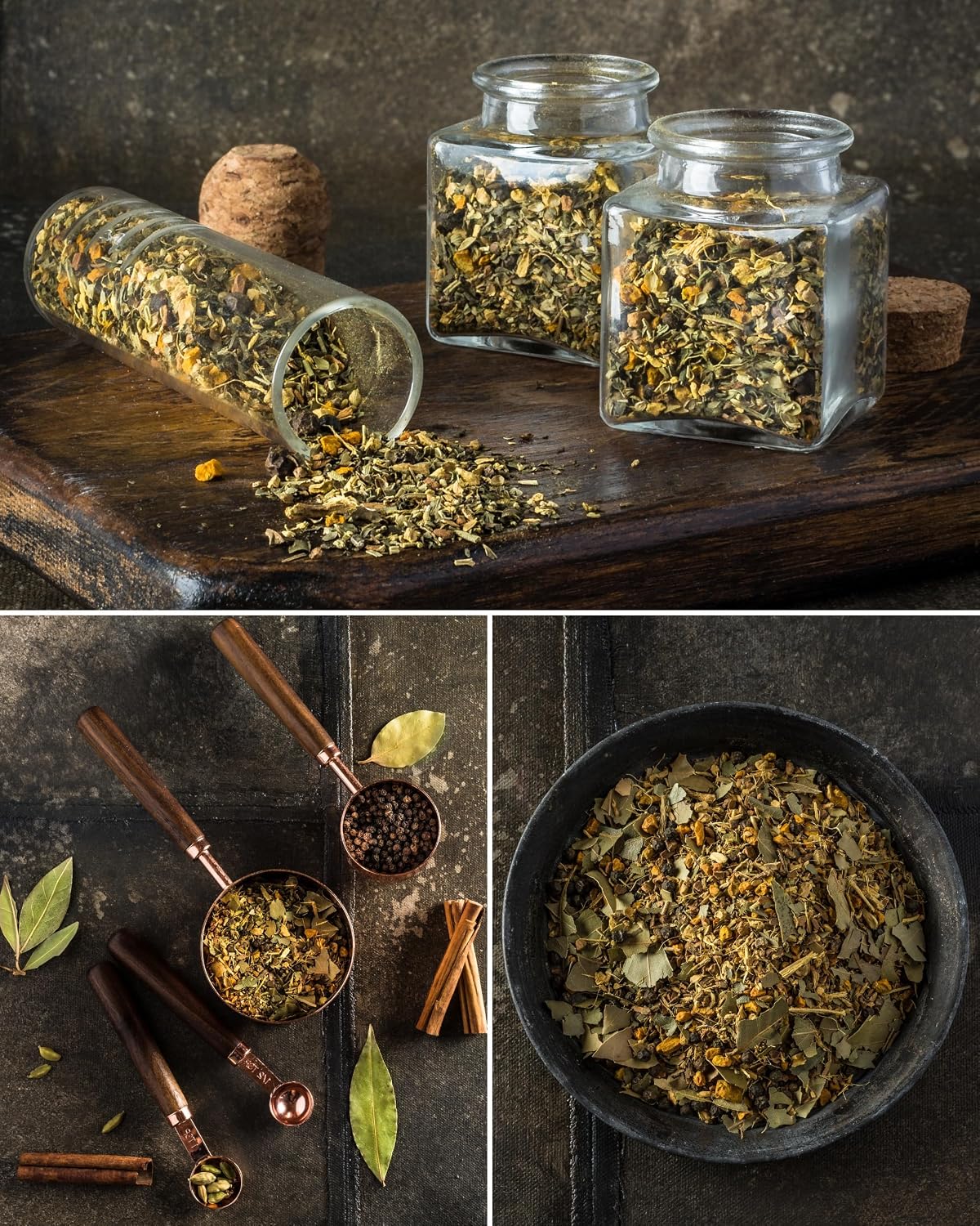 Organic Loose Leaf Tea Sampler - Herbal Caffeine-Free Set - Ayurvedic Blend, KSA Kosher, No Natural or Artificial Flavors (5 Pack) - view 7