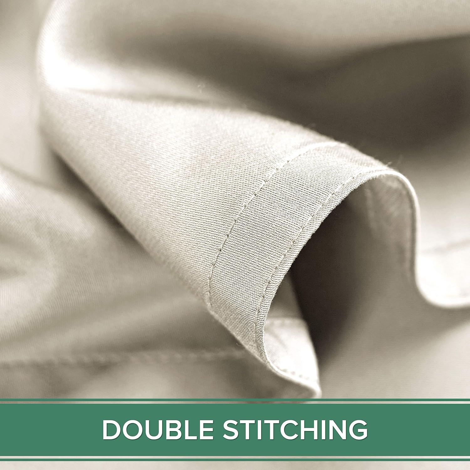 King Sheets, Genuine 100% Organic Viscose Derived from Bamboo Bed Sheet Set, Luxuriously Soft & Cooling, Double Stitching, 2 Year Quality Promise (King, Ivory) - view 8