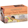 Ginger Peach Turmeric Herbal Tea, 18 Count (Pack of 6) | Caffeine Free Tea with Ginger and Peach, 108 Total Tea Bags