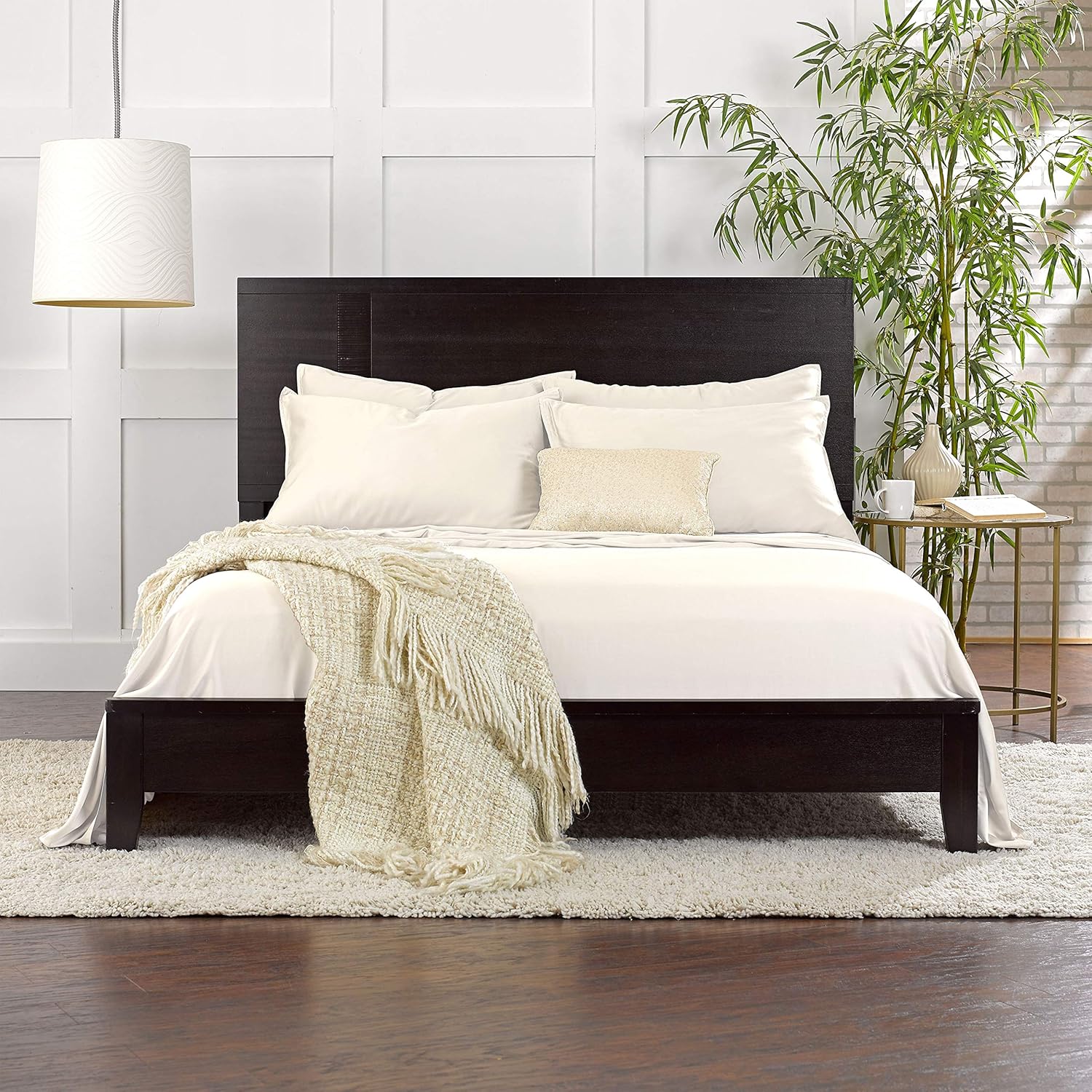 King Sheets, Genuine 100% Organic Viscose Derived from Bamboo Bed Sheet Set, Luxuriously Soft & Cooling, Double Stitching, 2 Year Quality Promise (King, Ivory) - view 7