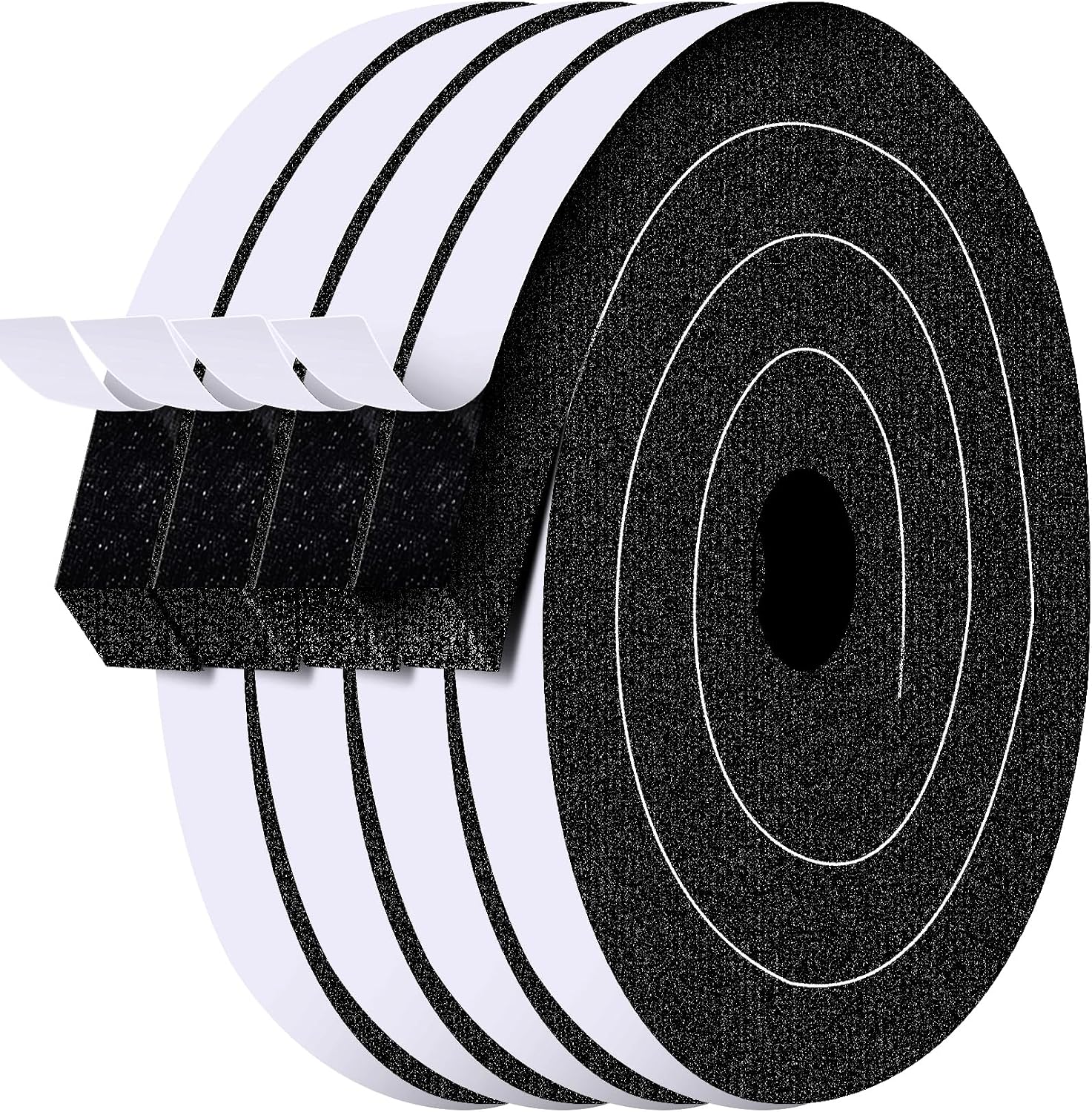 39ft Adhesive Foam Weather Stripping, 1/2 Inch W x 1/2 Inch T, Air Conditioner Window Seal Insulation Foam Tape High Resilience for Doors, Window, Automotive Sound Isolation Soundproofing - view 5