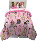 Barbie Barbiecore Bedding Super Soft Comforter and Sheet Set with Sham, 5 Piece Twin Size, College Dorm Essentials (Official Licensed Product)