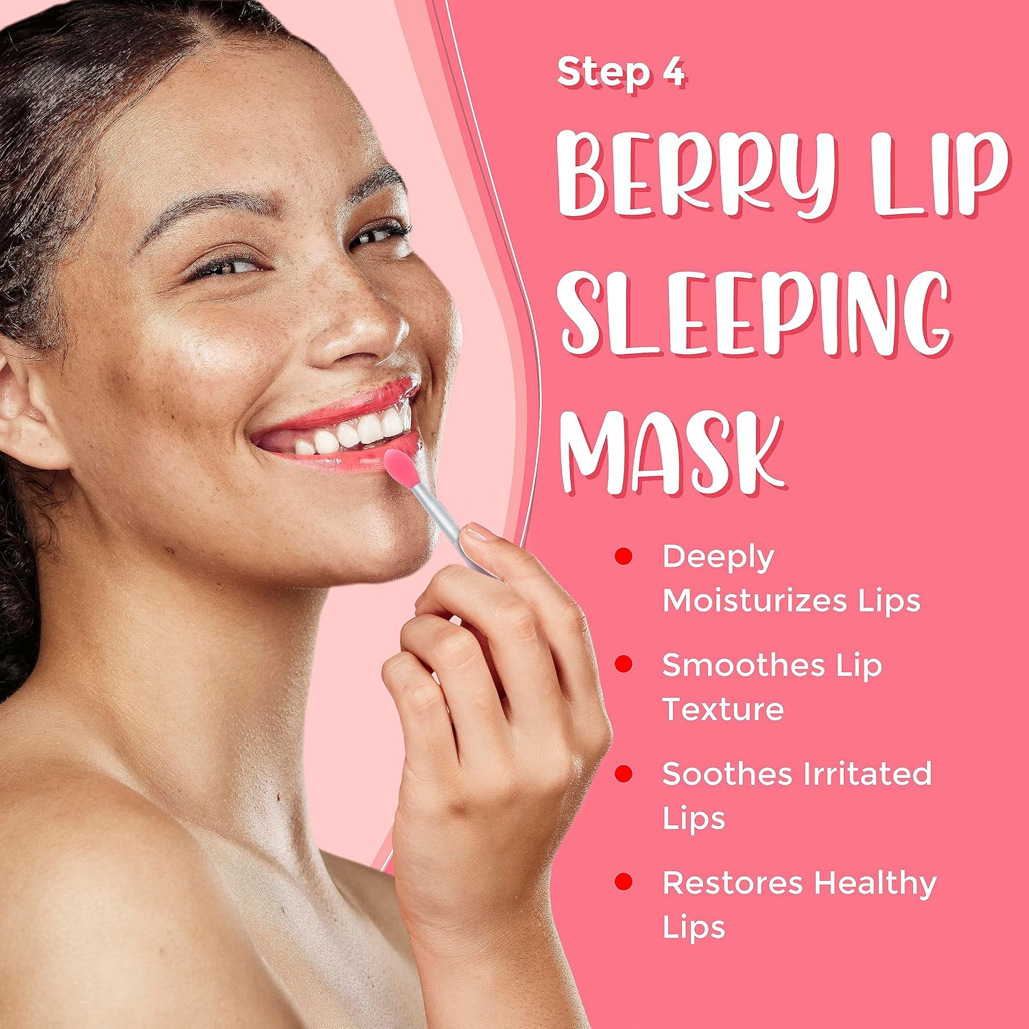 6-in-1 lip care kit with lip sleeping mask, silicone brush, sugar lip scrub, lip mask sheet to reveal luscious, lip exfoliator scrub to soft lips – Korean lip therapy set for a fuller - view 6