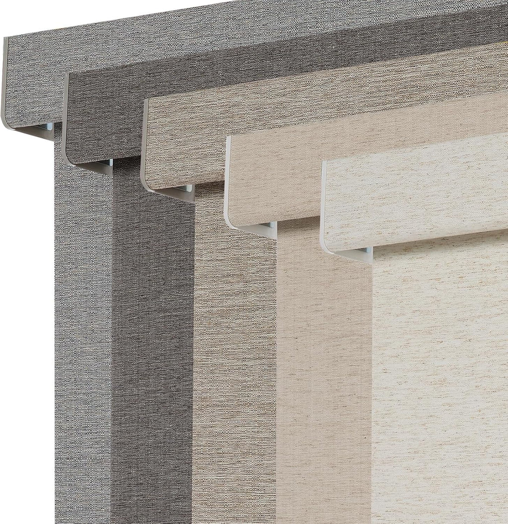 Blackout Roller Shades for Window Blinds,Cordless,Linen Fabric,Thermal Insulated Fabric UV Protection Shades for Home,Office,Bedroom,Door,Blackout-Cream,34 1/2" W X 64" H
