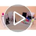 Home Organizer Bedside Table Organizer Makeup Organizer |Cosmetics Storage Box - 6 Compartments (White) - view 7